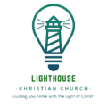 Lighthouse Christian Church logo – A lightbulb lighthouse representing hope and faith in Montpelier.